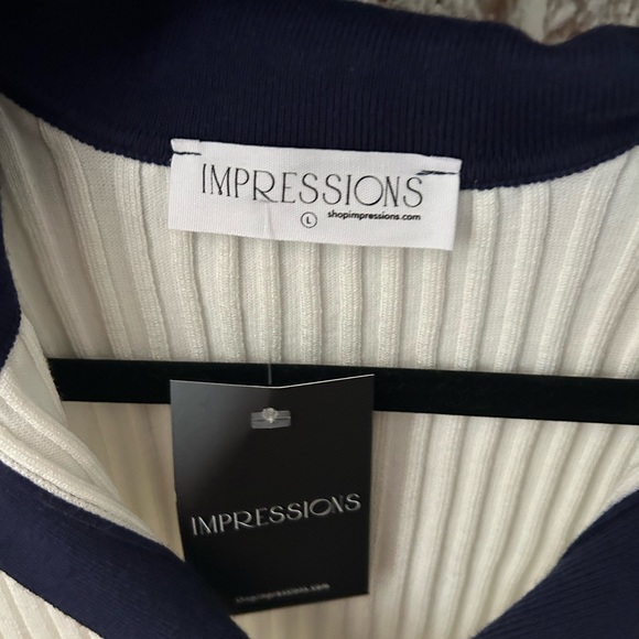 NWT!!!Cream and white tight fited dress - Picture 2 of 4